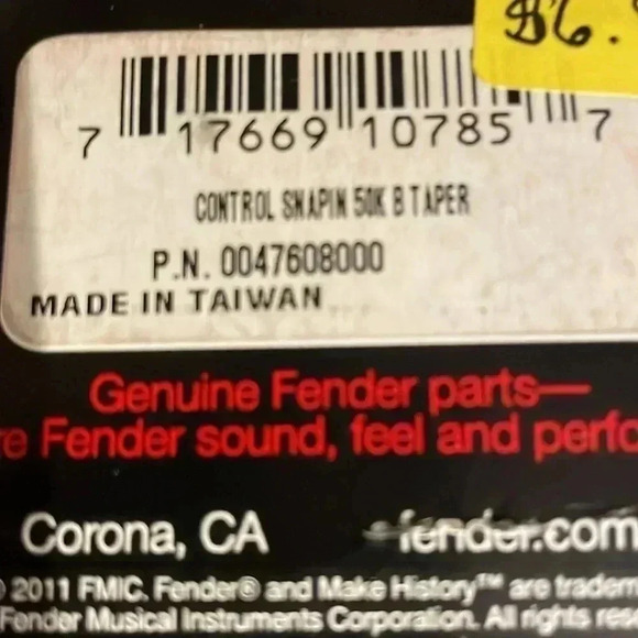 Fender Control SnapIn 50K B Taper - Picture 4 of 8